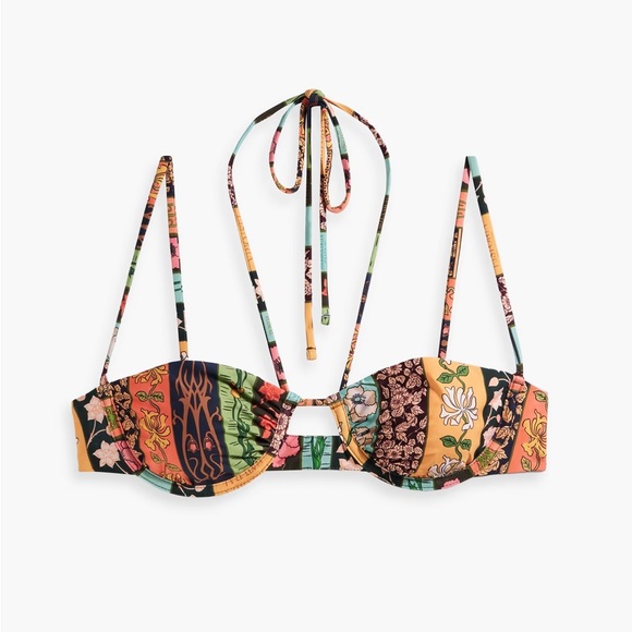 Aqua Bendita Soya Libros Multicolor Floral Bikini Set Women’s Size Medium - Picture 2 of 16